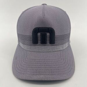 Travis Mathew Tech Baseball Cap‎ Gray with Black Logo Structured Snapback